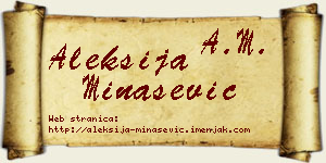 Aleksija Minašević vizit kartica